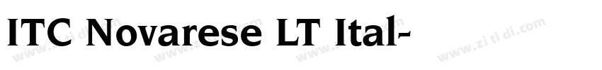ITC Novarese LT Ital字体转换